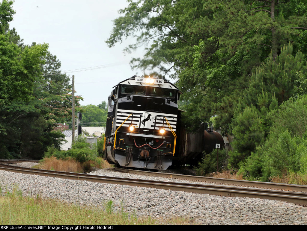 NS 1230 leads train 350-03 eastbound